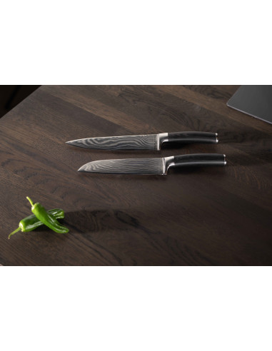 BYGAARD KITCHEN - 2 STK DAMASCUS KNIVE I ÆSKE: CHEF OG SANTOKU KNIV